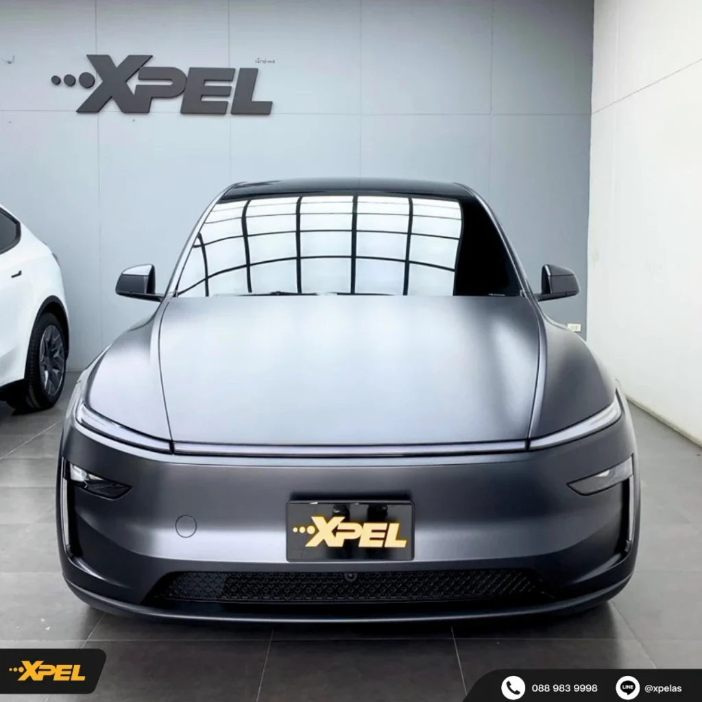 Tesla Model Y สีเทา — XTREME MATT + PRIME XR PLUS ภาพผลงานและรายละเอียดชุดที่ 2