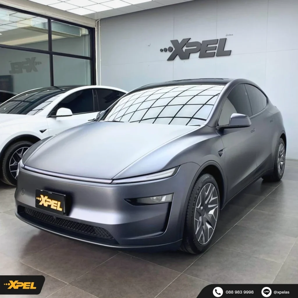 Tesla Model Y สีเทา — XTREME MATT + PRIME XR PLUS ภาพผลงานและรายละเอียดชุดที่ 3