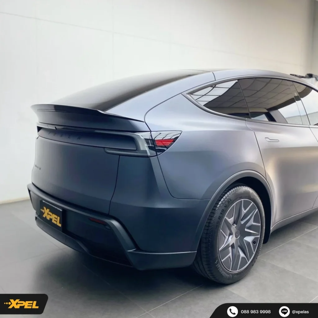 Tesla Model Y สีเทา — XTREME MATT + PRIME XR PLUS ภาพผลงานและรายละเอียดชุดที่ 4