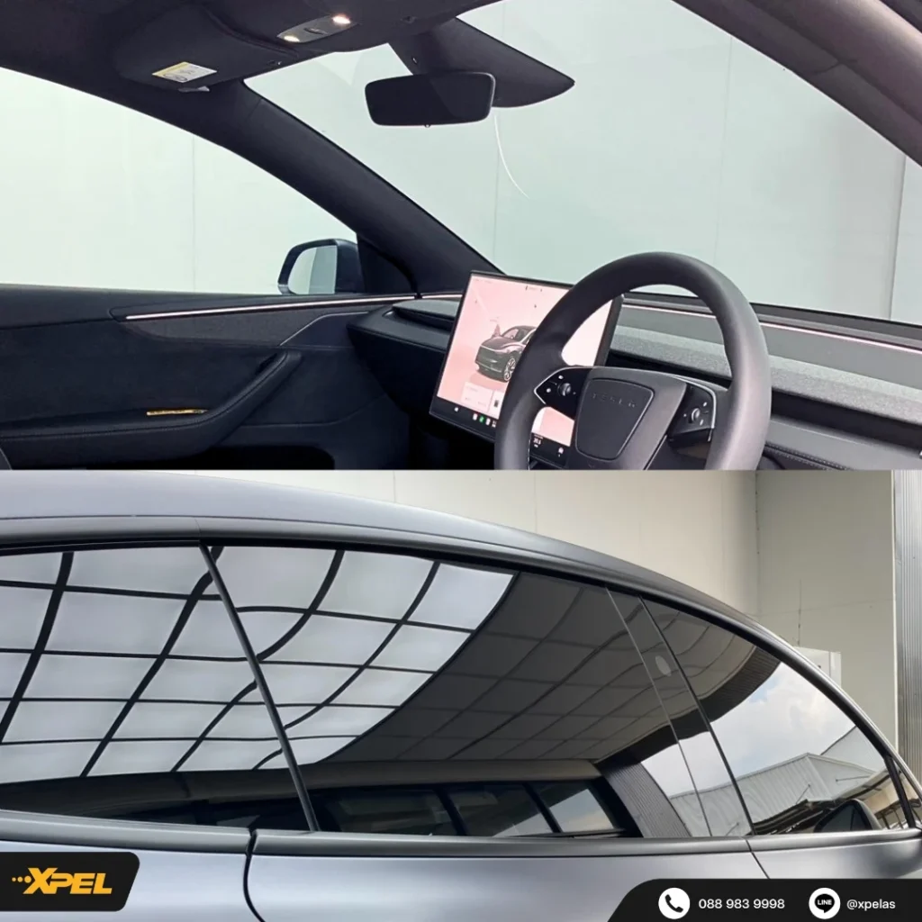 Tesla Model Y สีเทา — XTREME MATT + PRIME XR PLUS ภาพผลงานและรายละเอียดชุดที่ 7