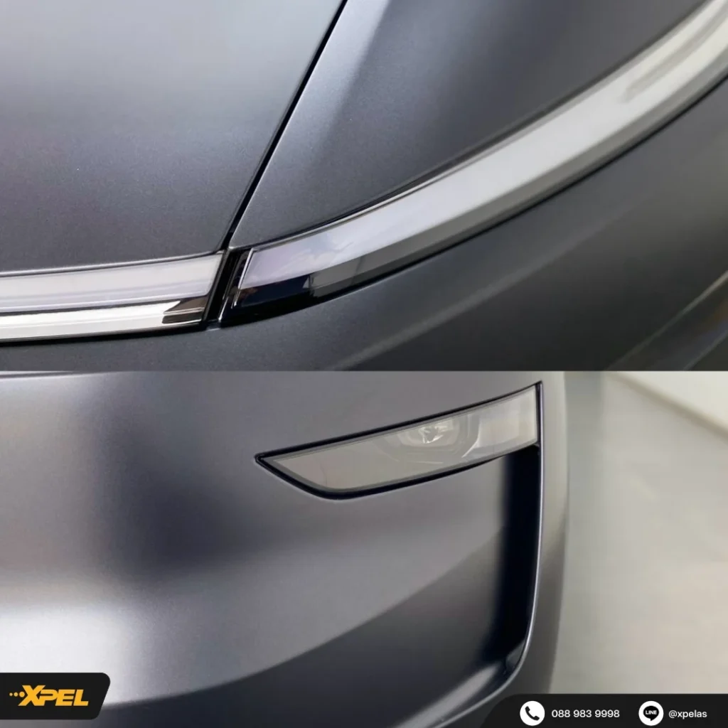 Tesla Model Y สีเทา — XTREME MATT + PRIME XR PLUS ภาพผลงานและรายละเอียดชุดที่ 8